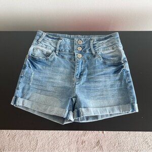 Papaya High Rise Cuff Jean Shorts